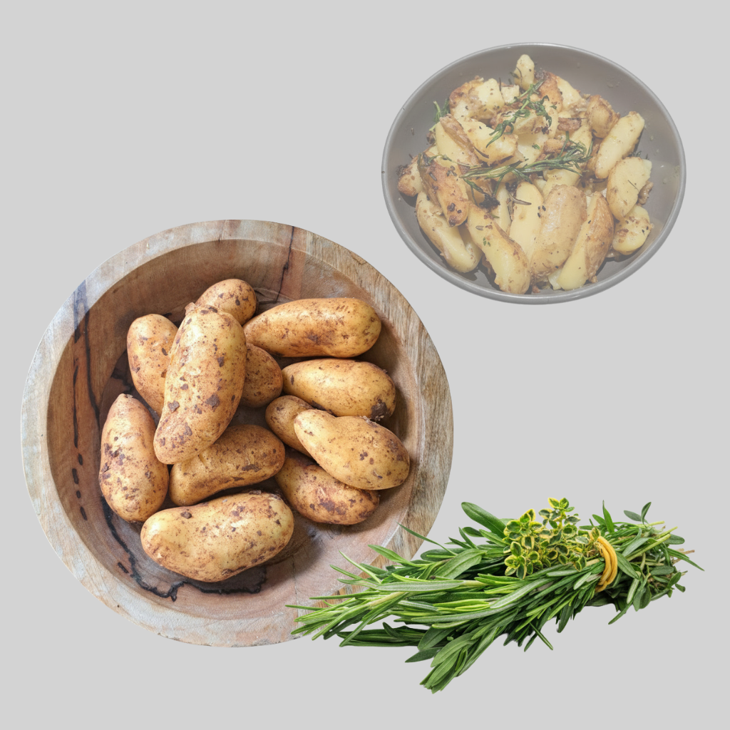Küchenkombi für Kräuterkartoffeln mit Rosmarin und Ysop (4 Portionen, Beilage)