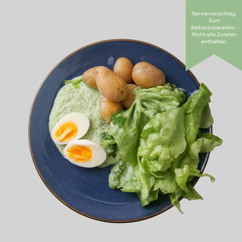 Küchenkombi für Frühkartoffeln mit Grüner Soße (4 Portionen, Hauptgericht)