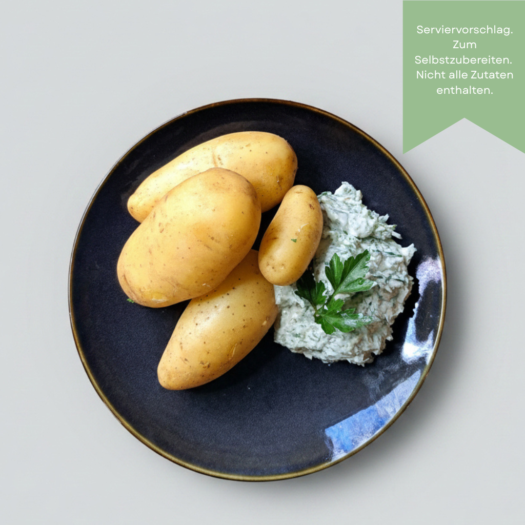 Küchenkombi für Frühkartoffeln mit Kräuterquark